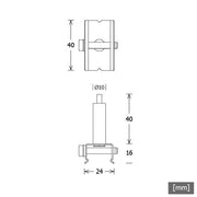 LTS Licht&Leuchten - Mechanisches Zubehör/Ersatzteile für Leuchten Deckenbügel ST-A S/S-9000-116 si silber