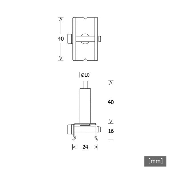 LTS Licht&Leuchten - Mechanisches Zubehör/Ersatzteile für Leuchten Deckenbügel ST-A S/S-9000-116 si silber