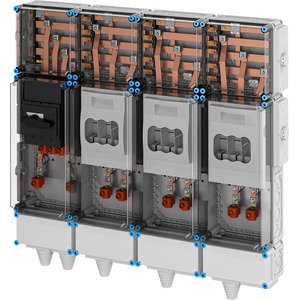 Hensel - Verteilerschrank für Energieversorgung Ladeverteiler Mi EV 200kW 3000 b. z. 3 Ladepunkte