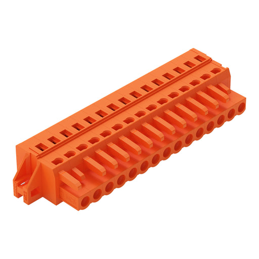 WAGO - Kabelsteckverbinder für Leiterplattensteckverbinder 1-Leiter-Federleiste 231-315/031-000 CAGECLAMP,2,5mm²,or − 25 Stück