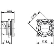 Telegärtner - Zubehör/Ersatzteile für modulares Anschlusssystem STX V1 Flansch 100022892