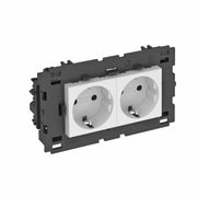 OBO Bettermann - Steckdose 0 Grad, 2-fach STD-D0C8 RW2 250V,10/16A,Schutzk