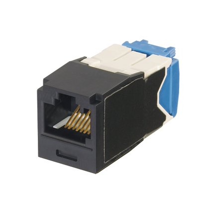 Panduit - Modularer Steckverbinder MINI-Com Modul Cat.6A UTP CJK6X88TGBL schwarz − 10 Stück