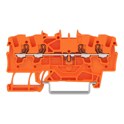 WAGO - Durchgangs-Reihenklemme 4-Leiter-Durchgangsklemme 2201-1402 1,5 mm²,orange − 100 Stück