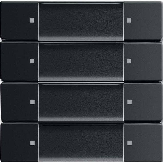 Busch-Jaeger - Sender/Fernbedienung für Installationsschalterprogramme Wandsender 6737/01-885 schwarz matt