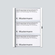Siedle&Söhne - Zubehör/Ersatzteile für Türkommunikation Namensschild ws kpl. 200029046-00 f.TM 611-3 W