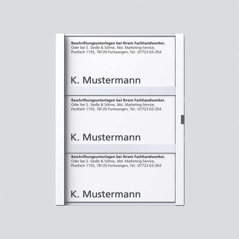 Siedle&Söhne - Zubehör/Ersatzteile für Türkommunikation Namensschild ws kpl. 200029046-00 f.TM 611-3 W