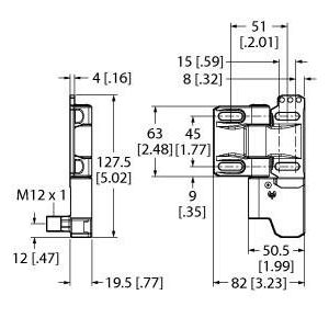 Turck - Einzelpositionsschalter Sicherheitsschalter SI-HGZ63FQDRR Scharnier − 1 Stück