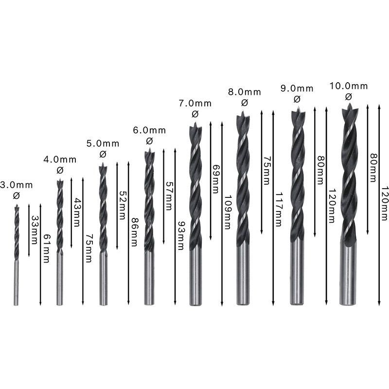 Bosch - Bohrer-Set PRO Wood Holzspiralbohrer 2607010533 Set. 8-tlg