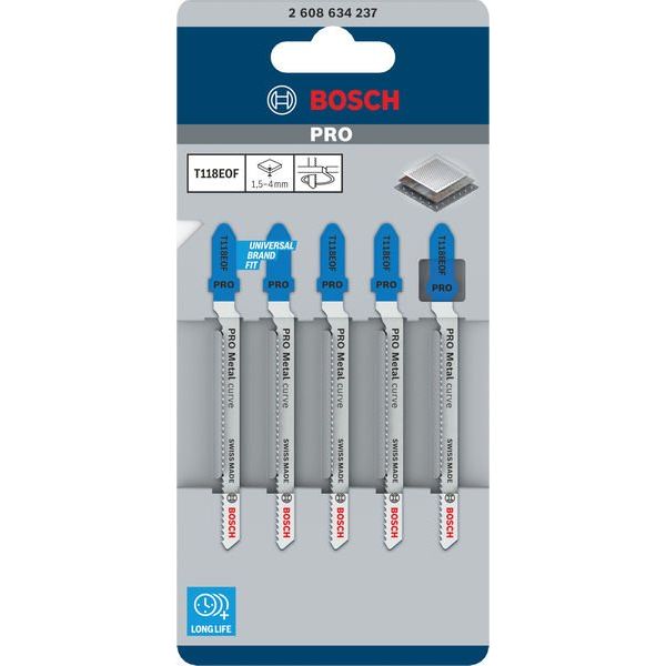 Bosch - Stichsägeblatt PRO Metal curve T118EOF 2608634237 Stichsägeblatt 83 mm