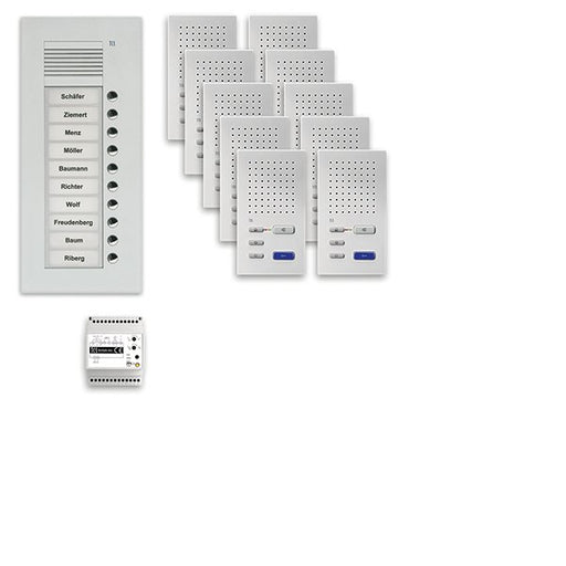 TCS Tür Control - Türsprech-Set Audio Außenstation Pack 10 PPUF10-EN/02 PUK 10 Tasten UP