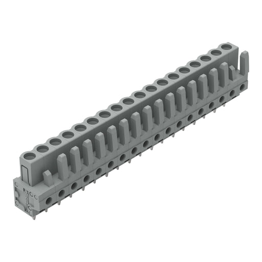 WAGO - Leiterplattensteckverbinder THT-Federleiste gerade 232-148 Rastermaß 5mm,grau − 25 Stück