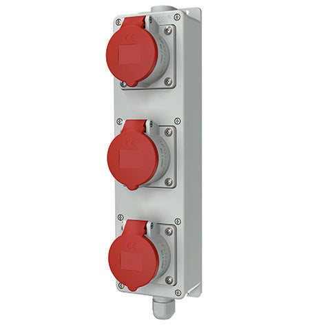 Mennekes - CEE-Steckdosen-Kombination (IEC 60309) Steckdosenleiste TL 96705 3xCEE16A,5p,m.Klemme