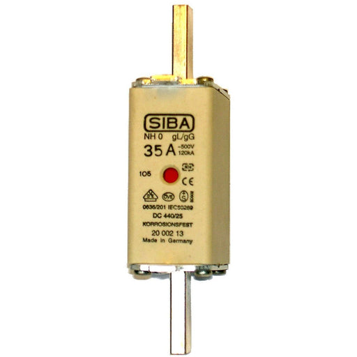 Siba - Messersicherung NH-Sicherungseinsatz 2000213.80 80A NH0 gG 500V − 3 Stück by Siba
