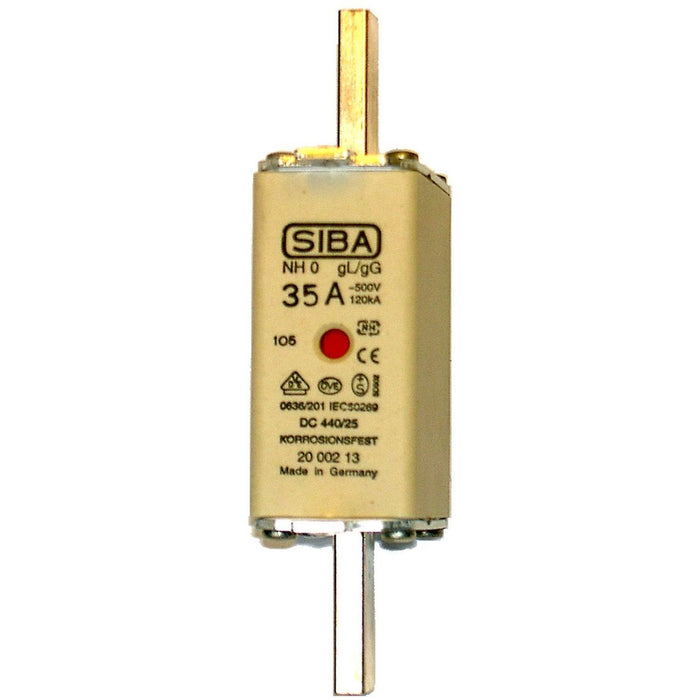 Siba - Messersicherung NH-Sicherungseinsatz 2000213.80 80A NH0 gG 500V  − 3 Stück
