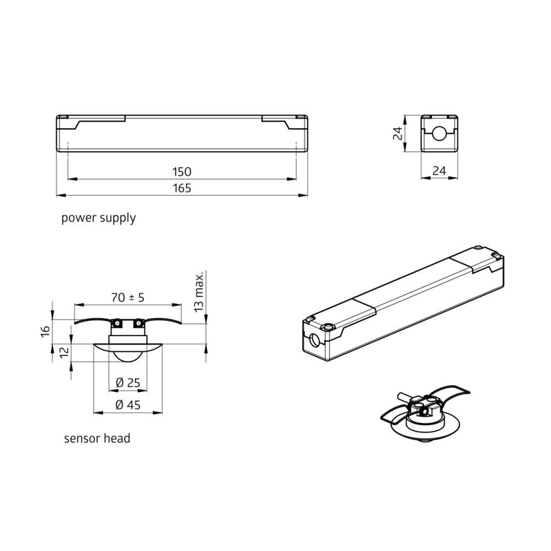 BEG Brück Electronic - Bewegungsmelder/Präsenzmelder komplett Präsenzmelder PD9-M-1C-DE