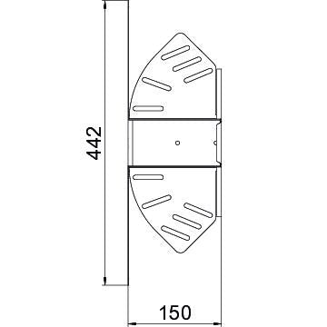 OBO Bettermann - Bogen für Kabelrinne Bogen, winkelverstellbar RB W 615 FS 60x150 bandverzinkt