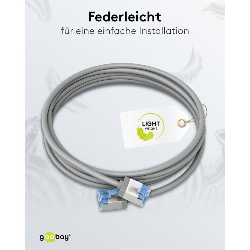Goobay - Patchkabel Kupfer Patchkabel U/FTP Cat6 74310 Ultraflexibel,slim,g