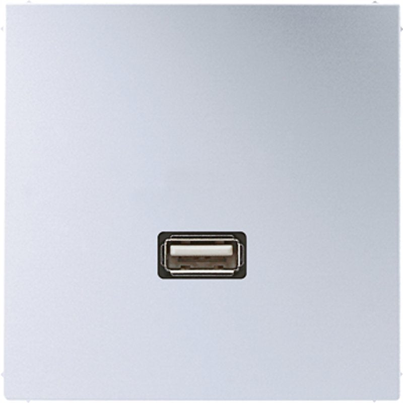 Jung - Multifunktions-Anschlussdose Multimedia-Anschluss alu MA AL 1122 USB m.Tragring