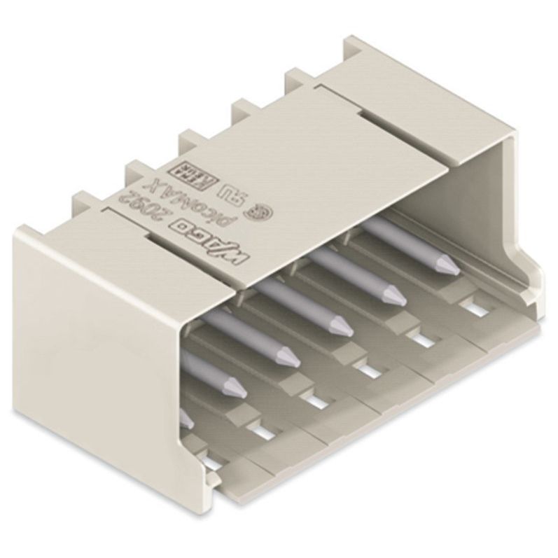 WAGO - Leiterplattensteckverbinder THT-Stiftleiste Lötstift 2092-1426 1,4mm,abgew.,llgr − 100 Stück