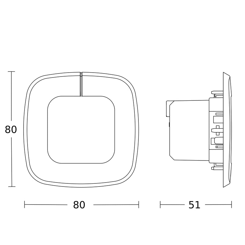 Steinel - Bussystem-Bewegungsmelder Präsenzmelder IR Quat SLIM 058500 XS-E KNX WS DE