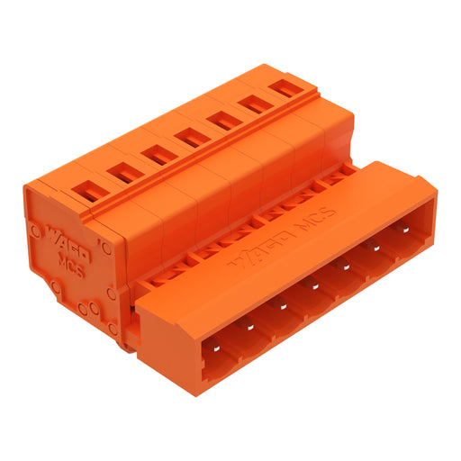 WAGO - Kabelsteckverbinder für Leiterplattensteckverbinder 1-Leiter-Stiftleiste 231-637/018-000 CAGECLAMP,2,5mm²,or − 50 Stück