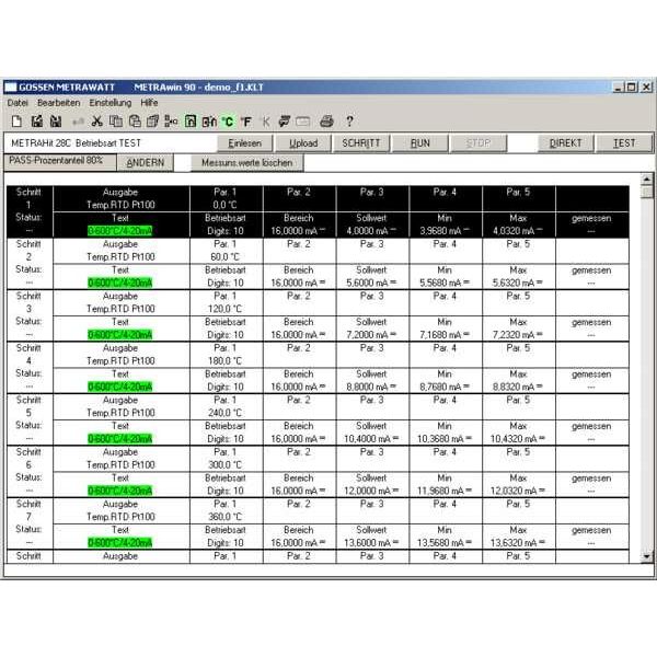 Gossen Metrawatt - Zubehör/Ersatzteile für Prüf- und Messgeräte (Elektro) Kalibriersoftware METRAwin 90-2