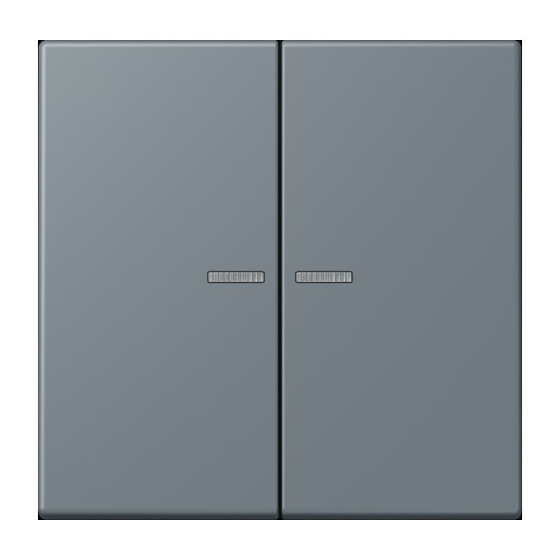 Jung - Abdeckung/Bedienelement für Installationsschalterprogramme Wippe 2fach m. Lichtleiter LC 995 KO5 251 gris 59 (4320H)