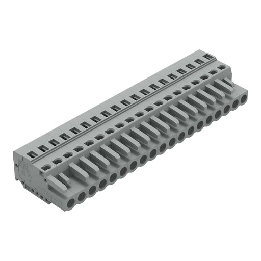 WAGO - Kabelsteckverbinder für Leiterplattensteckverbinder 1-Leiter-Federleiste 231-119/102-000 CAGECLAMP,2,5 mm²,gr − 10 Stück