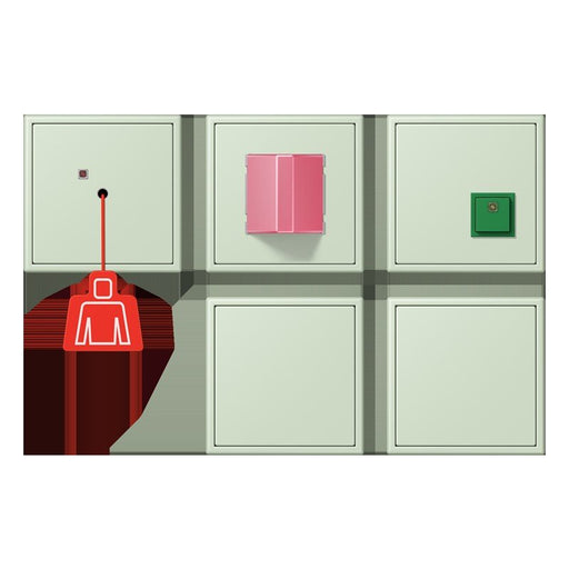 Jung - Behindertenelement für Installationsschalterprogramme Notrufset mit USV NRS LC 0834-2 218