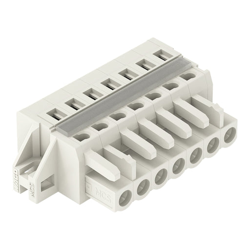 WAGO - Kabelsteckverbinder für Leiterplattensteckverbinder 1-Leiter-Federleiste 721-107/027-000 CAGECLAMP 2,5mm²,lgr − 50 Stück