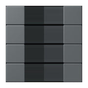 Jung - Abdeckung/Bedienelement für Installationsschalterprogramme Tastensatz 4fach LC 504 TSA 202 gris fonce 31