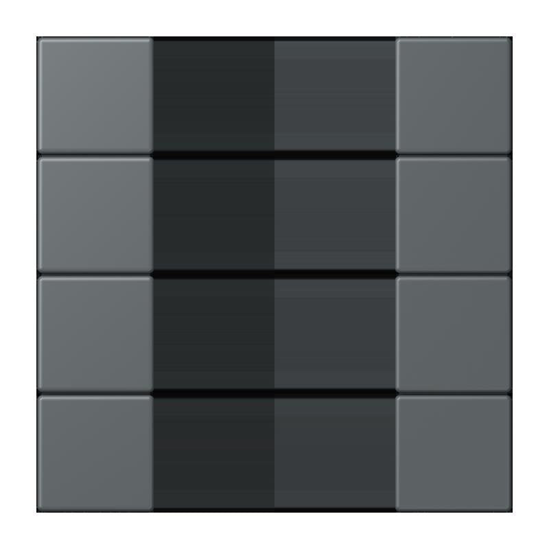Jung - Abdeckung/Bedienelement für Installationsschalterprogramme Tastensatz 4fach LC 504 TSA 202 gris fonce 31