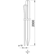 OBO Bettermann - Staberder/Tiefenerder Kreuzerder 2,0m 213 2000 F m.Rundeisenfahne