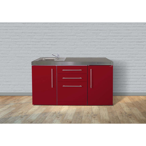 Stengel - Mini-Küche Miniküche Premiumline MPGSBR160KSGSIKFreBl Bordeauxrot
