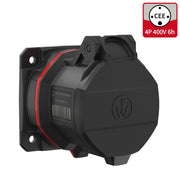 Walther Werke - CEE-Anbausteckdose (IEC 60309) CEE NEO Anbaudose gerade FW430406CC 32A 4P 6h IP54