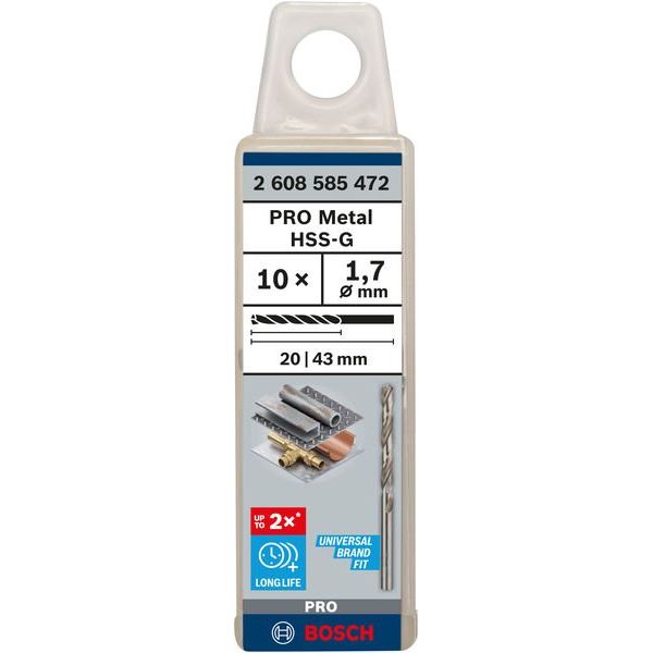 Bosch - Bohrer PRO Metal HSS-G 2608585472 Spiralbohrer 1,7 x
