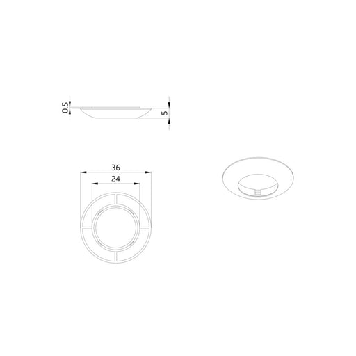 BEG Brück Electronic - Zubehör/Ersatzteile für Bewegungsmelder Abdeckring 92237 Edelstahl-Optik