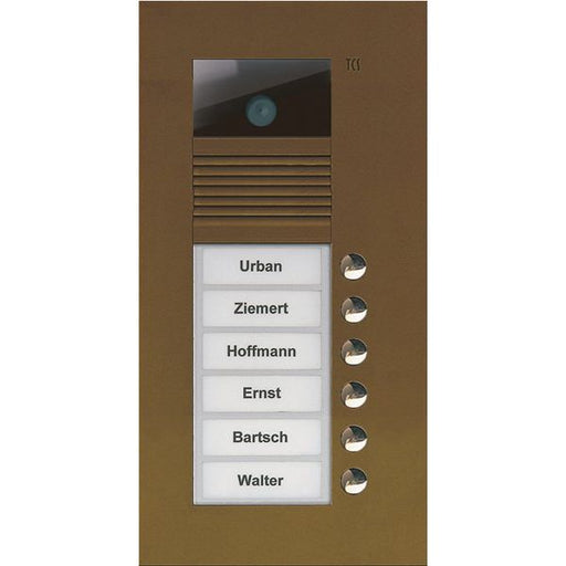 TCS Tür Control - Türstation für Türkommunikation Video color Außenstation V AVU14060-0012 PUK 6 Tasten 1-spalt − 1 Stück