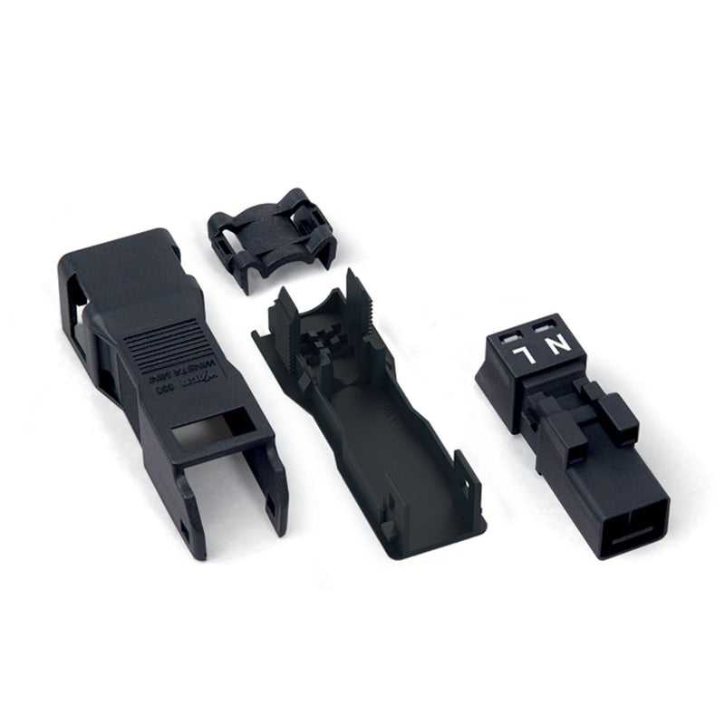 WAGO - Steckverbinder für steckbare Gebäudeinstallation Stecker 890-112 2p.,1,5qmm sw − 50 Stück