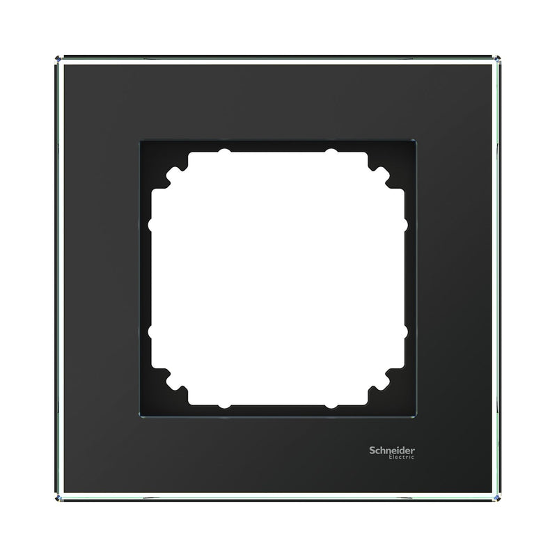 Elso - Abdeckrahmen Echtglas-Rahmen 1-fach WDE004011 schwarz