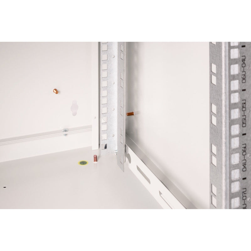 DIGITUS - Netzwerk-/Serverschrank Wandschrank mit Glastür DN-19 09U-6/6 RAL7035 HE 9