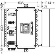 Hensel - Verteilerbaugruppe mit Leistungsschalter PV-Freischaltstelle Mi AE 3224 70kVA, 4-p. m.LS+NA