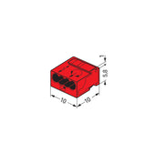 WAGO - Steckklemme Verb.dosenklemme 243-804 rt 4x0,6-0,8mm − 100 Stück