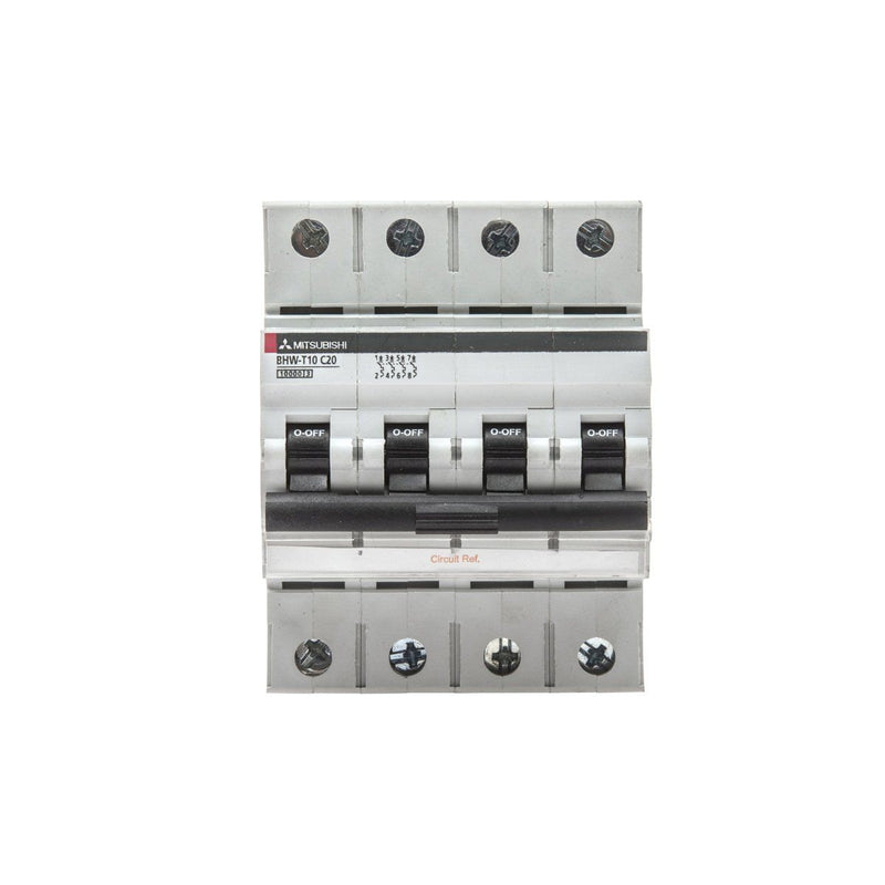Mitsubishi Electric - Leitungsschutzschalter Sicherungsautomat BHW-T10 4P Type C 6A 4-polig