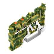 WAGO - Schutzleiter-Reihenklemme 2-Leiter/1-Pin-PE-Basiskl. 2222-1307/999-953 Drücker,2,5mm²,gnge − 100 Stück