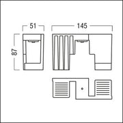 Zumtobel Group - Mechanisches Zubehör/Ersatzteile für Leuchten Distanzhalter (2 Stück) SUI 3PH/L3 #60200144