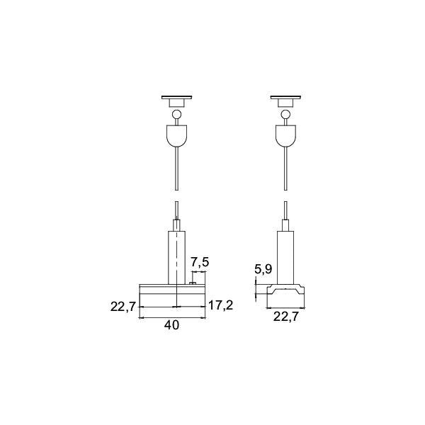 Brumberg Leuchten - Mechanisches Zubehör/Ersatzteile für Leuchten Seilabhängung mit 88490050 mit Schnellspanner