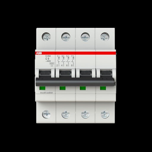 ABB Stotz S&J - Leitungsschutzschalter Sicherungsautomat S204-C8 6 kA, 8 A, 4P