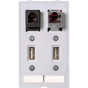 Murrelektronik - Einsatz/Abdeckung für Kommunikationstechnik Frontplattenschnittstelle 4000-68000-0910000 2USB Bu/Bu+RJ45+RJ12